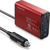 150W Car Power Inverter, DC 12V to 110V AC Converter with 2 USB Ports Charger