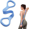 HUICHAI Figure 8 Fitness Resistance Band with Handles, Pure Barre Workout Chest Arm and Shoulder Stretch Bands Exercise Equipment, Blue