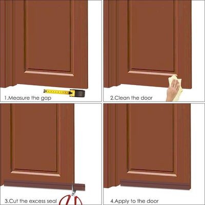 Draft Blocker Insulator Door Sweep Weather Stripping with Strong Adhesive 39" Length