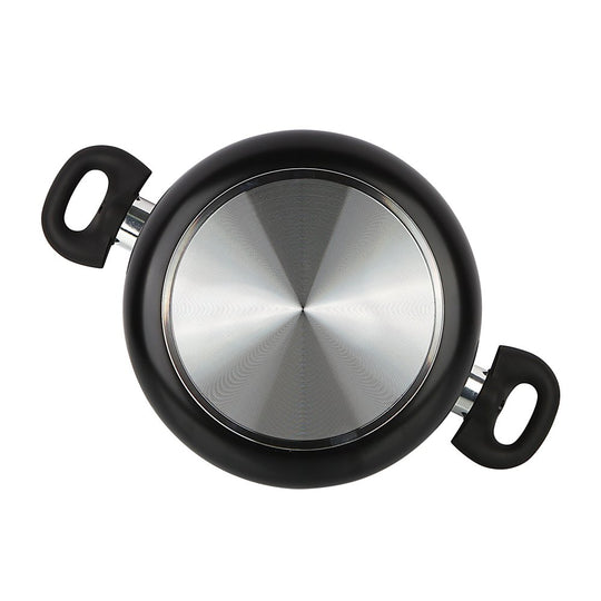 Aluminum Black Non-Stick Coated 5QT Dutch Oven with Glass Lid