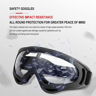  10 Packs Motorcycle Accessories, 5PCS Dirt Bike Ski Goggles Dustproof Windproof Safety Glasses and 5PCS Face Masks