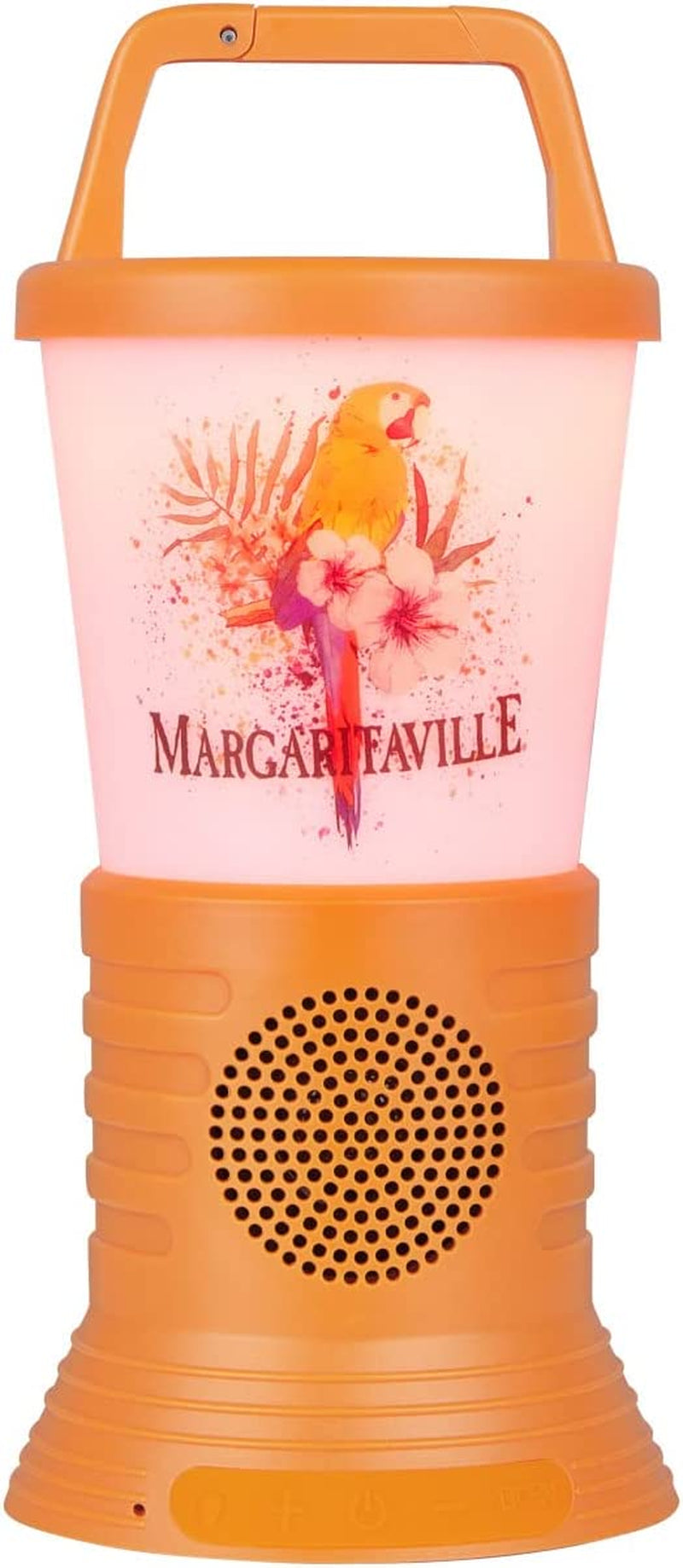 Margaritaville Light The Way Lantern Wireless Speaker with 3 Multicolored LED Light Modes, Waterproof Bluetooth Speaker, 5 Hours of Playtime, Table Lamp Outdoor Speaker with True Wireless Pairing