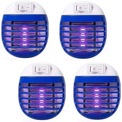 4 Pcs Bug Zapper Plug-In Electric Fly Pests Trap Indoor, Mosquito LED Light for Patio, Bedroom, Kitchen, Office Electronic Insect Killer