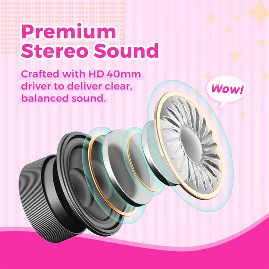  Wired Headphones with Safe Volume Limiter, Adjustable and Flexible for Kids