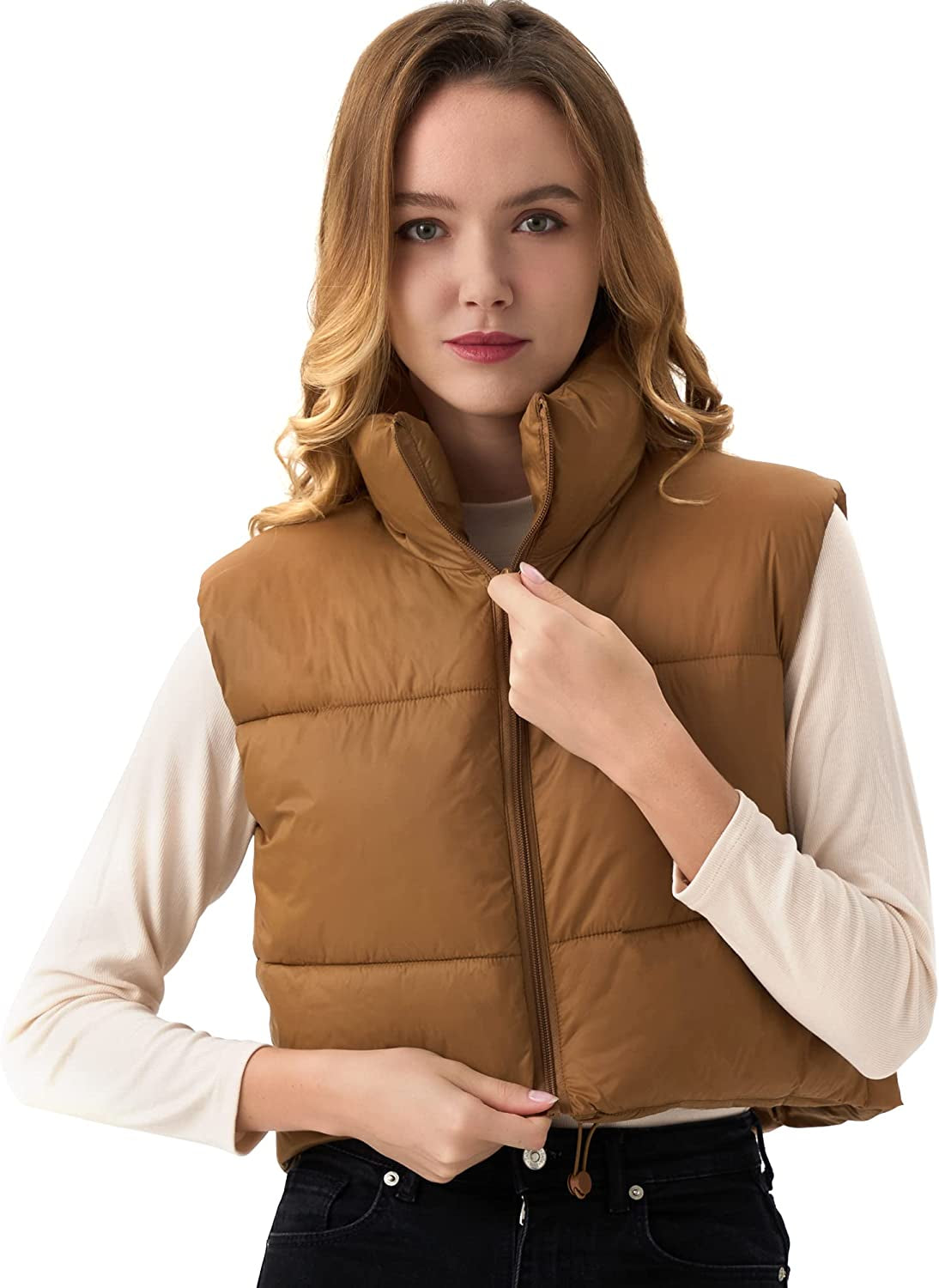  Women's Cropped Puffer Vest