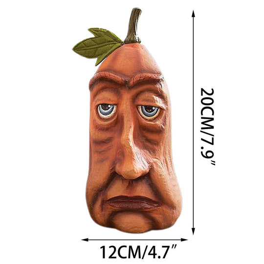 Funny Pumpkins for Fall Decorations, Pumpkins with Faces, Halloween Pumpkin Decorations Statue for Wedding Thanksgiving Home Table Decor