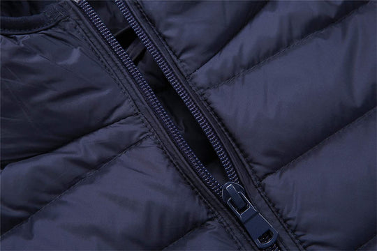  Light Weight Packable Down Coat with Hood and 2 Pockets