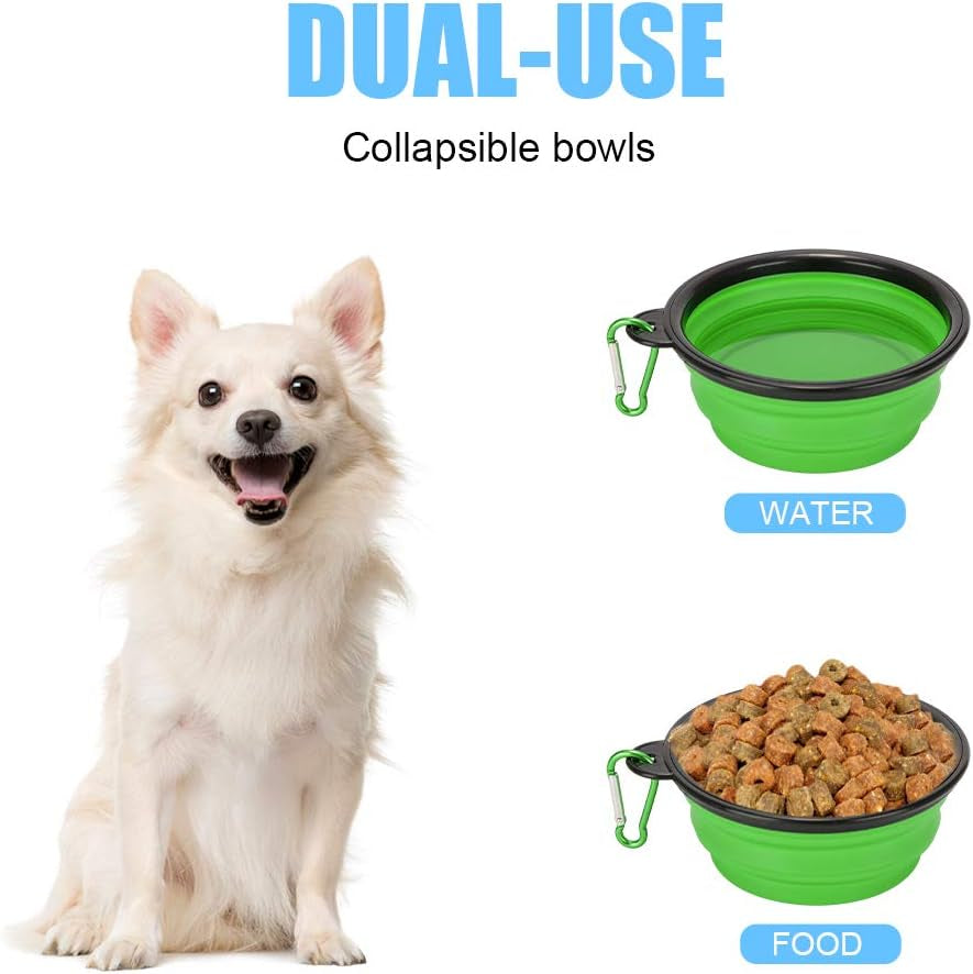 2 Pack Large Size Collapsible Dog Bowl