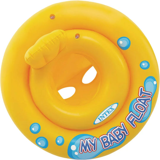26.5 Inch Baby Tube Float for Pool, Ages 1-2 Years, Yellow/Blue