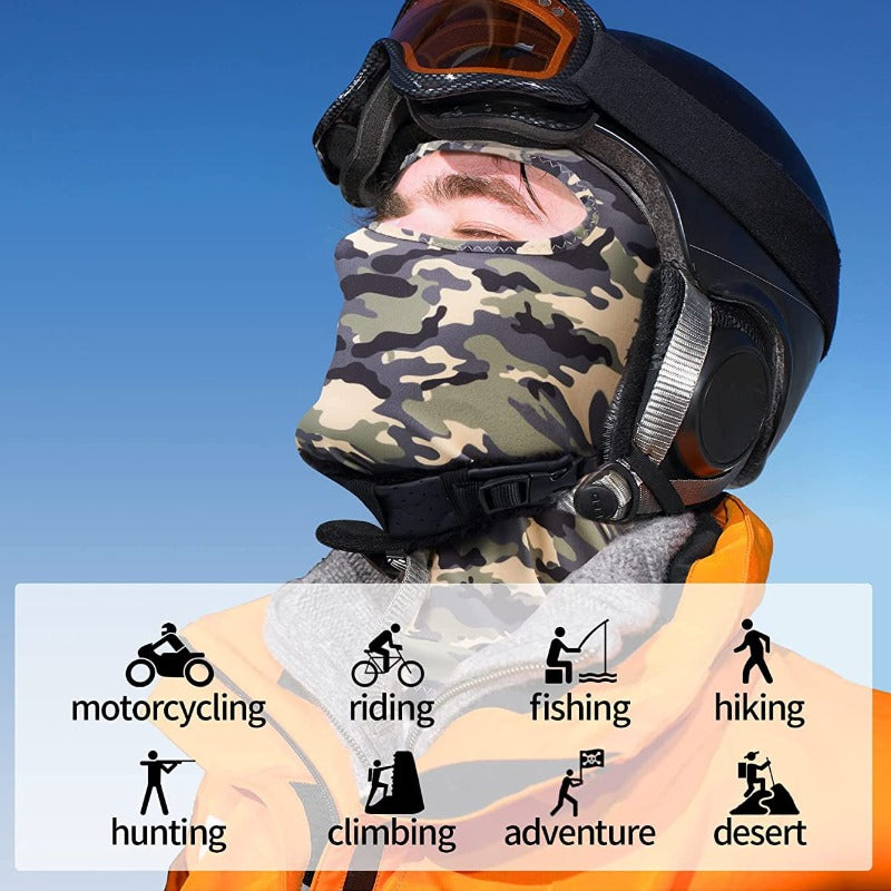 Full Face Cover Face Mask Adjustable Windproof UV Protection Hood 