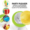  Electric Hawaiian Table-Top Snow Cone Maker, Shaved Ice Machine Includes 1 Reusable Plastic Cup and Ice Molds, White/Green