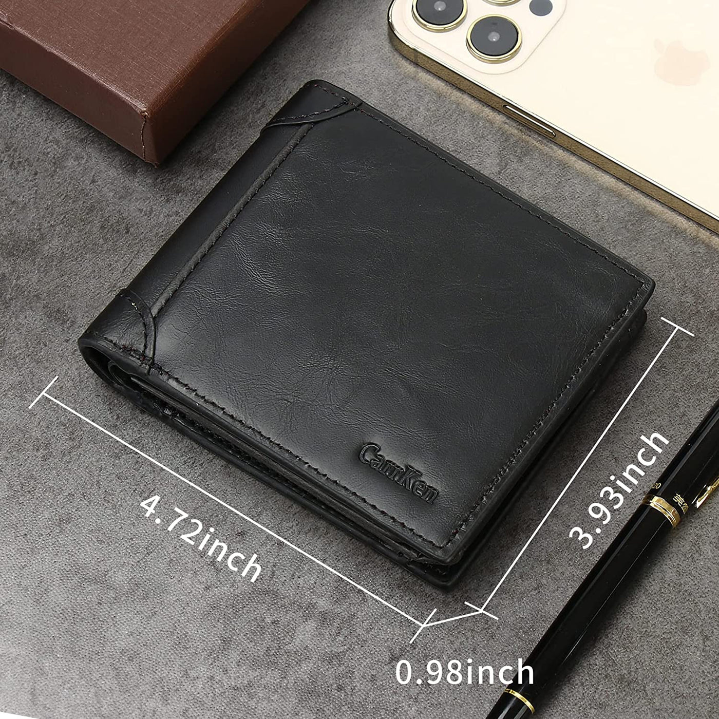 Mens Wallet Super Large Capacity Bifold RFID Blocking