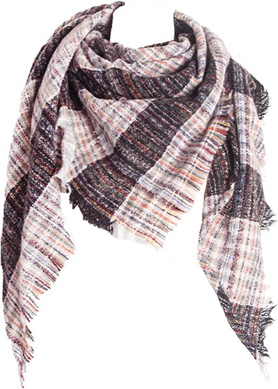 Women's Warm Scarf Triangle Plaid Shawl