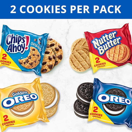 Oreos, Chips Ahoy & Nutter Butter Cookie Snacks Variety Pack, School Lunch Box Snacks, 56 Snack Packs (2 Cookies Per Pack)