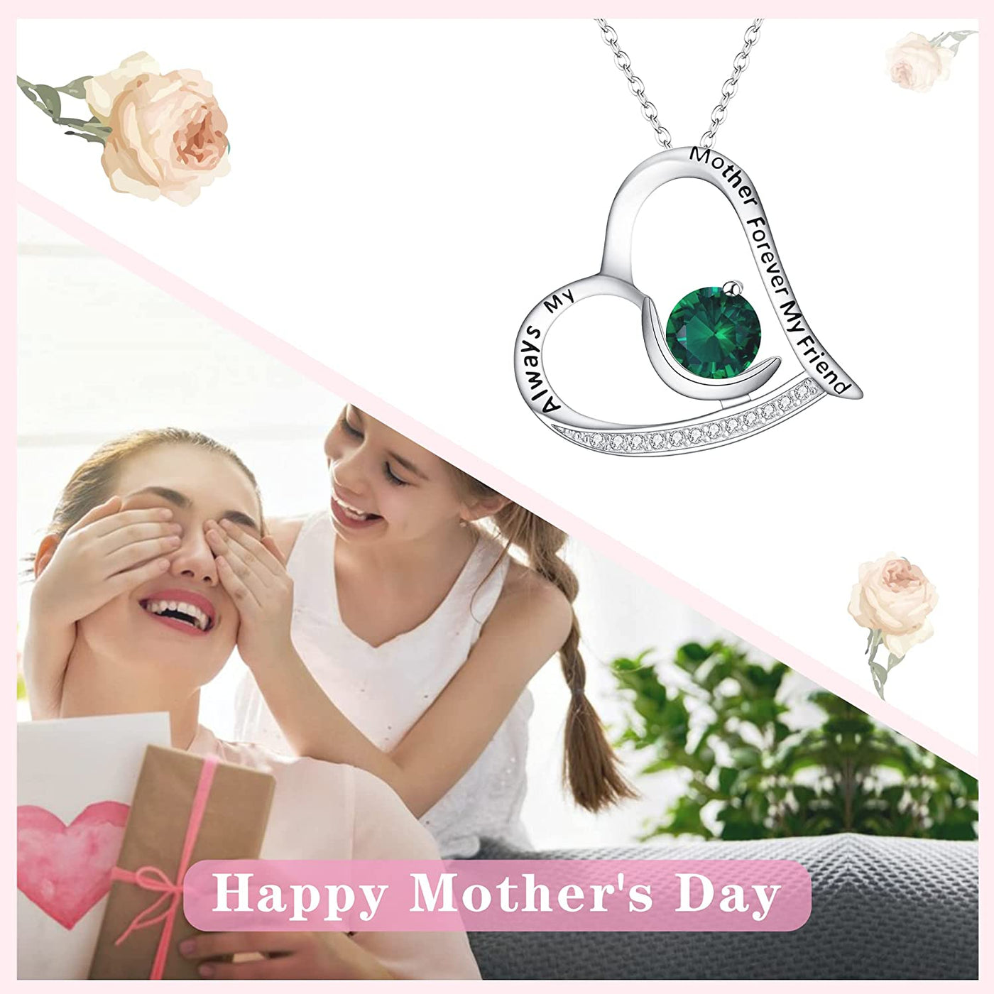  925 Sterling Silver Engraved ''Always My Mother Forever My Friend''