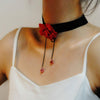  2PCS Rose Flower Choker