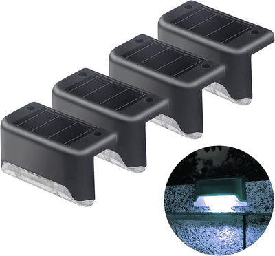 Solar Seck Lights Outdoor Waterproof Led, 4Pack Fence Solar Lights for Outdoor Steps, Solar Pool Light, Outdoor Step Light.(Cool White)