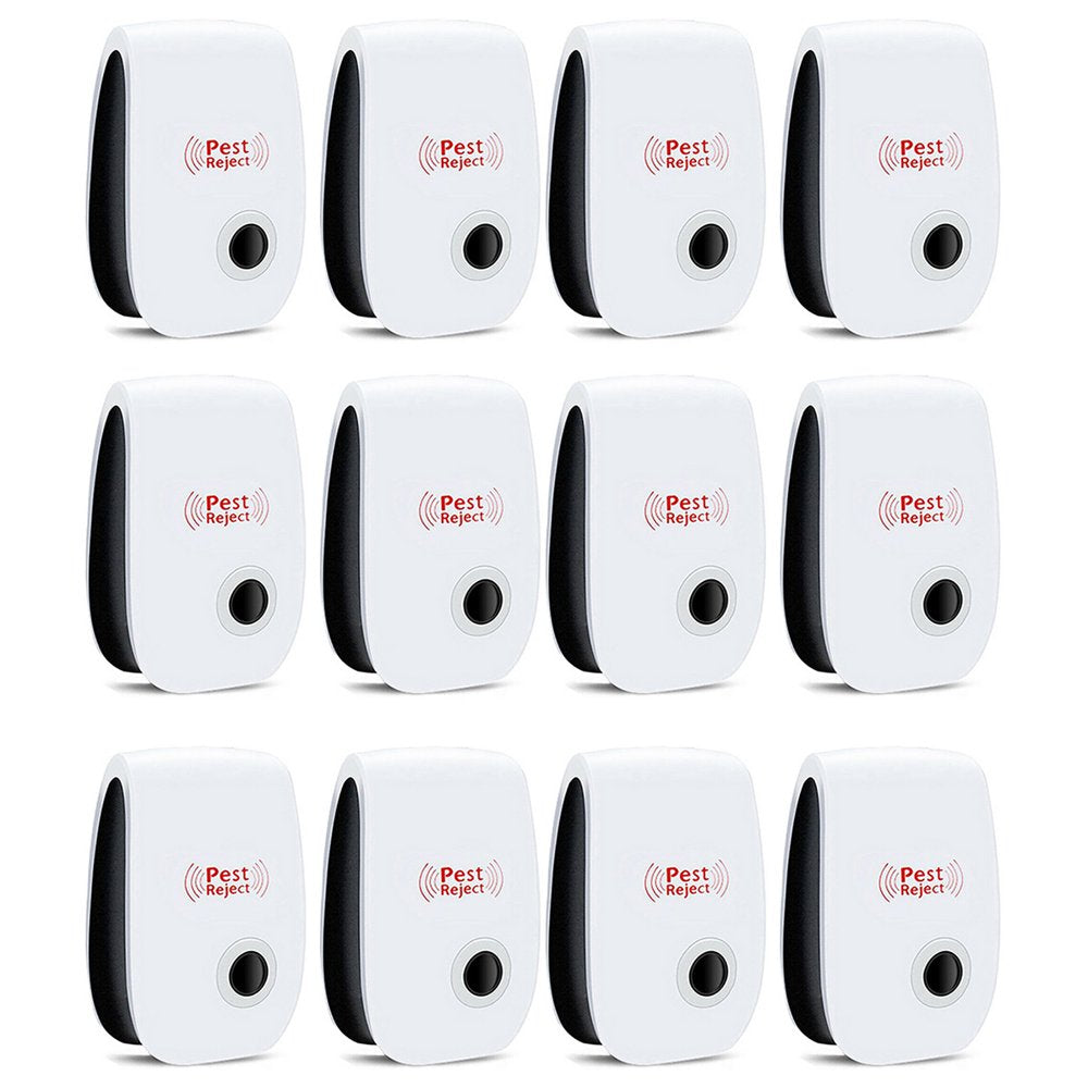  6 Packs Electronic Plug in Indoor Sonic Repellent Pest Control for Bugs Roaches Insects Mice Spiders Mosquitoes