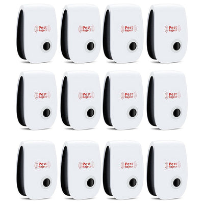  6 Packs Electronic Plug in Indoor Sonic Repellent Pest Control for Bugs Roaches Insects Mice Spiders Mosquitoes