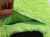 Reversible Wash and Scour Mitt – Cross Weave & Chenille Microfiber Washing Mitten for Car Cleaning