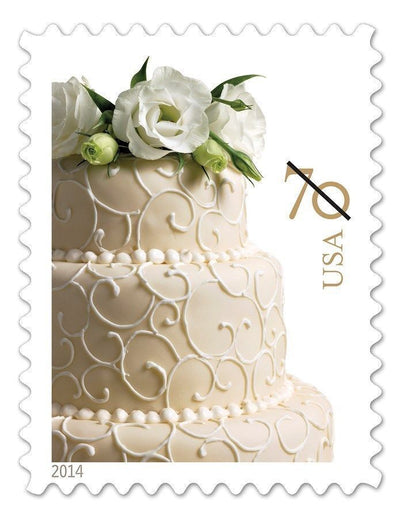 USPS Wedding Cake 2017 70 Cent Stamps - Sheet of 20 Postage Stamps