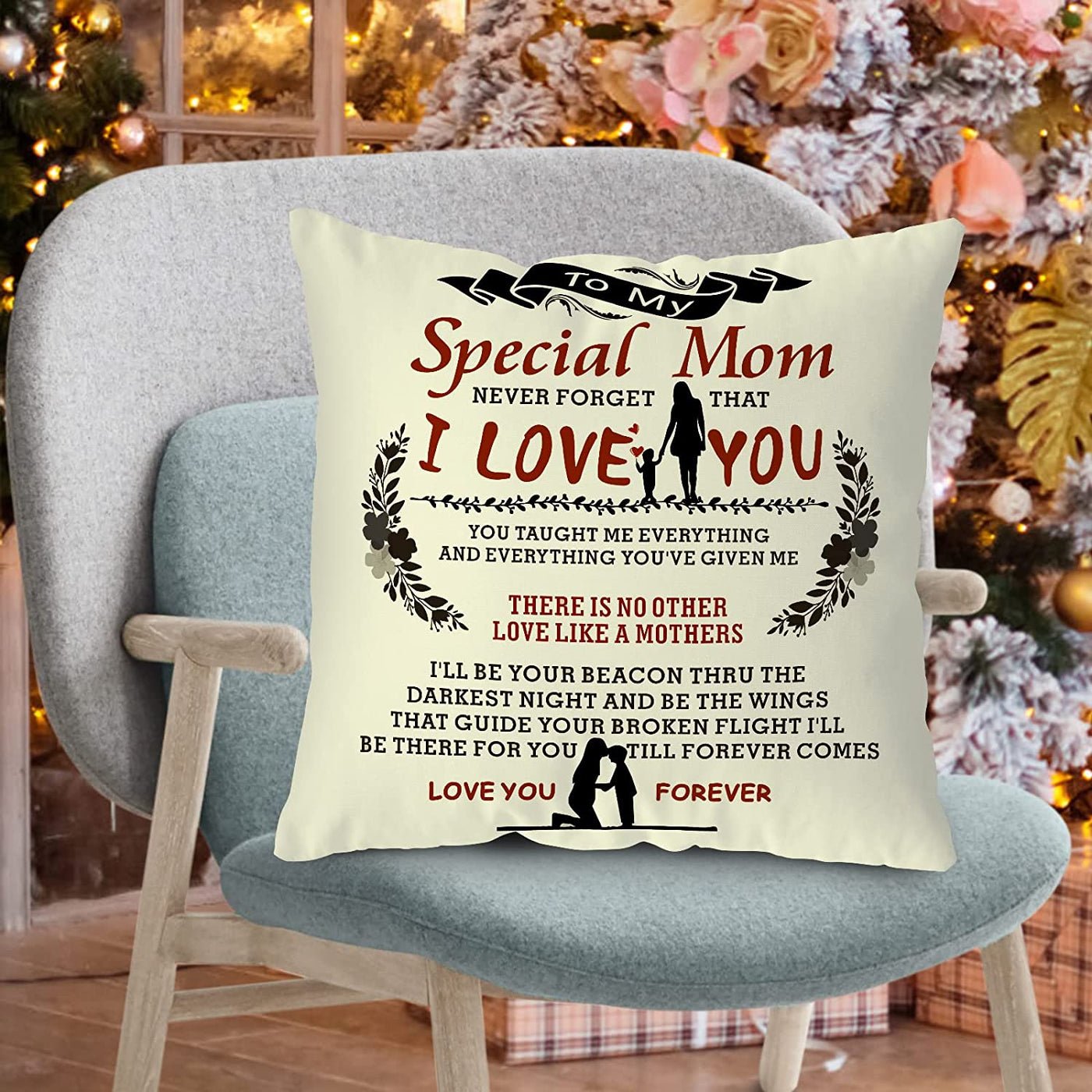 To My Special Mom Pillow Cover 18x18 Inch - Mother’s Day
