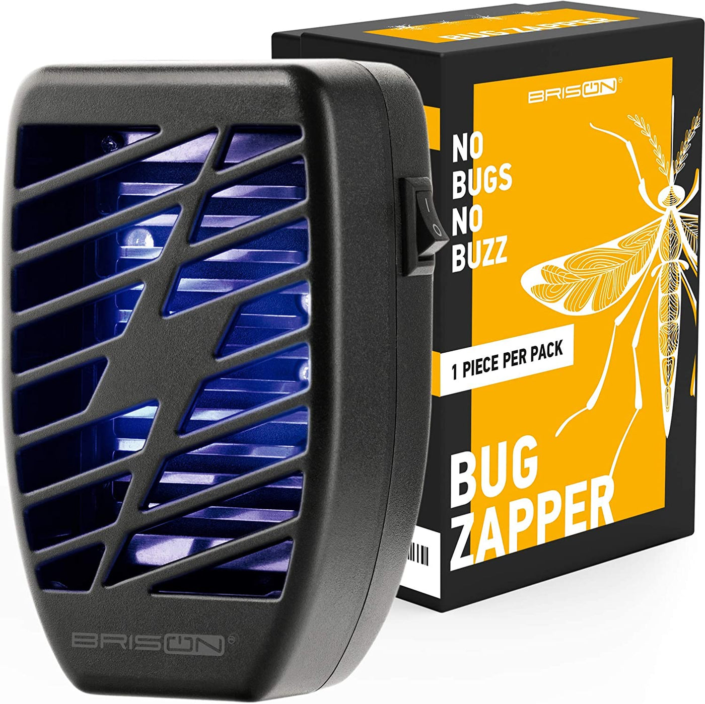 Indoor Bug Zapper Fly Zapper Mosquitos Zapper - Electric Portable Plug in Home Insects Zapper for removes Insects Mosquitos Files Bugs Gnats Moths 1 Pack - Black