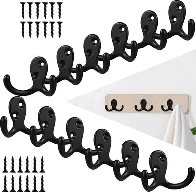 12 Pack Coat Hooks Wall Mounted 