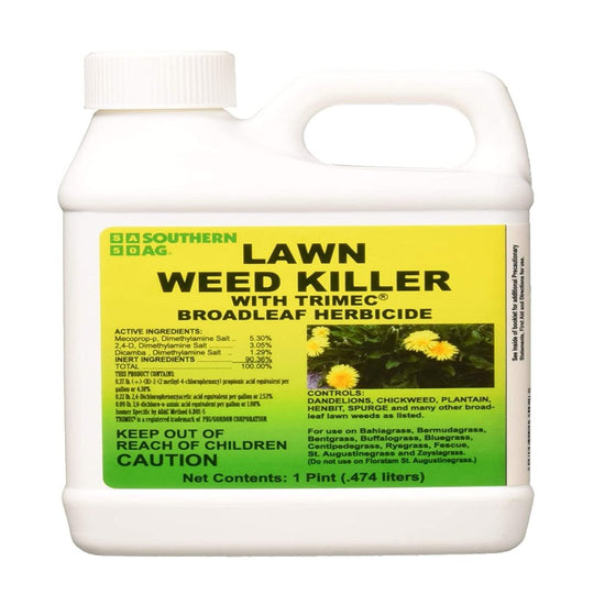 Lawn Weed & Grass Killer with Trimec = Broadleaf Weed Herbicide - 16 Fl Oz Bottle