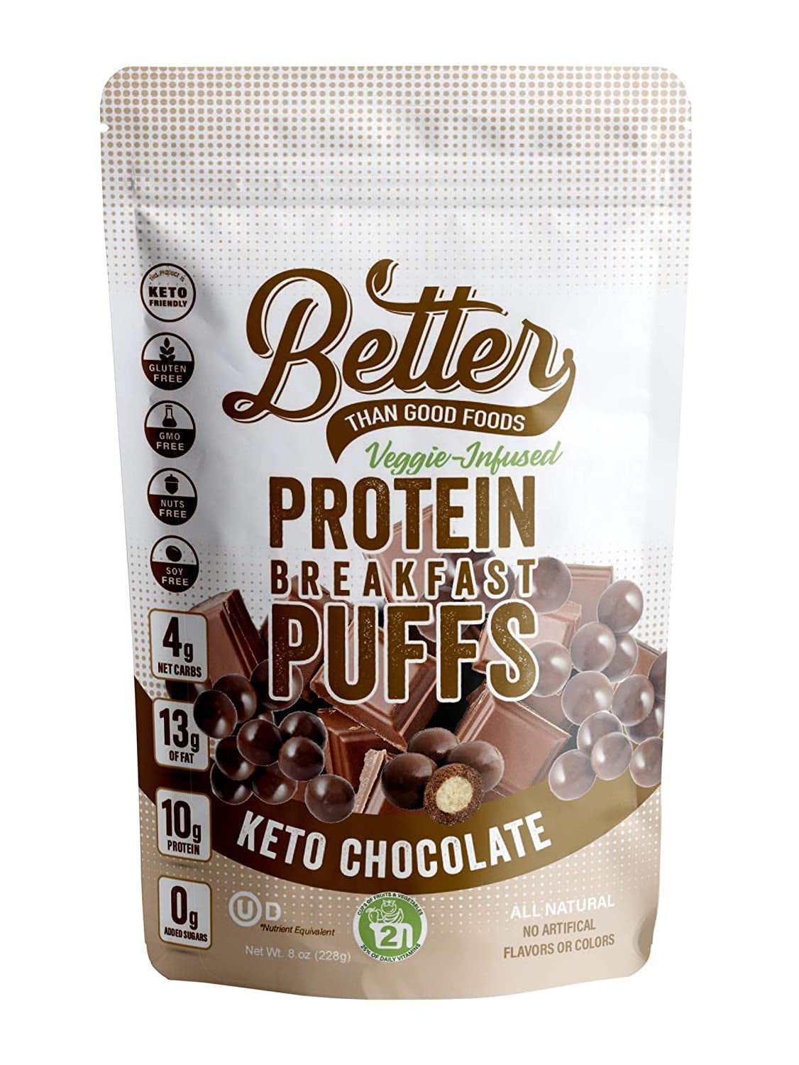 Better Than Good Sweet Keto Chocolate Protein Puffs 