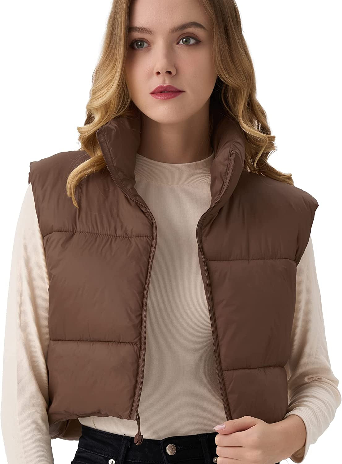  Women's Cropped Puffer Vest