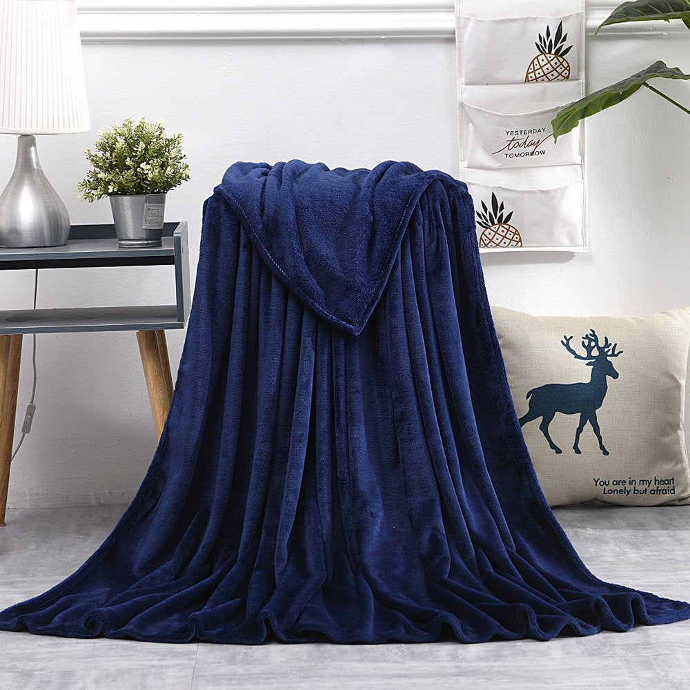 Super Soft Warm Solid Warm Micro Plush Fleece Blanket Throw Rug Sofa Bedding 