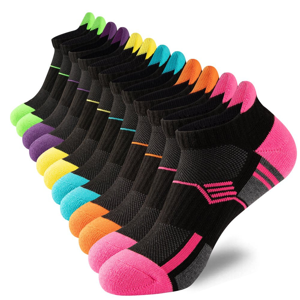 Womens Ankle Socks Performance Low Cut Athletic Socks 6 Pairs