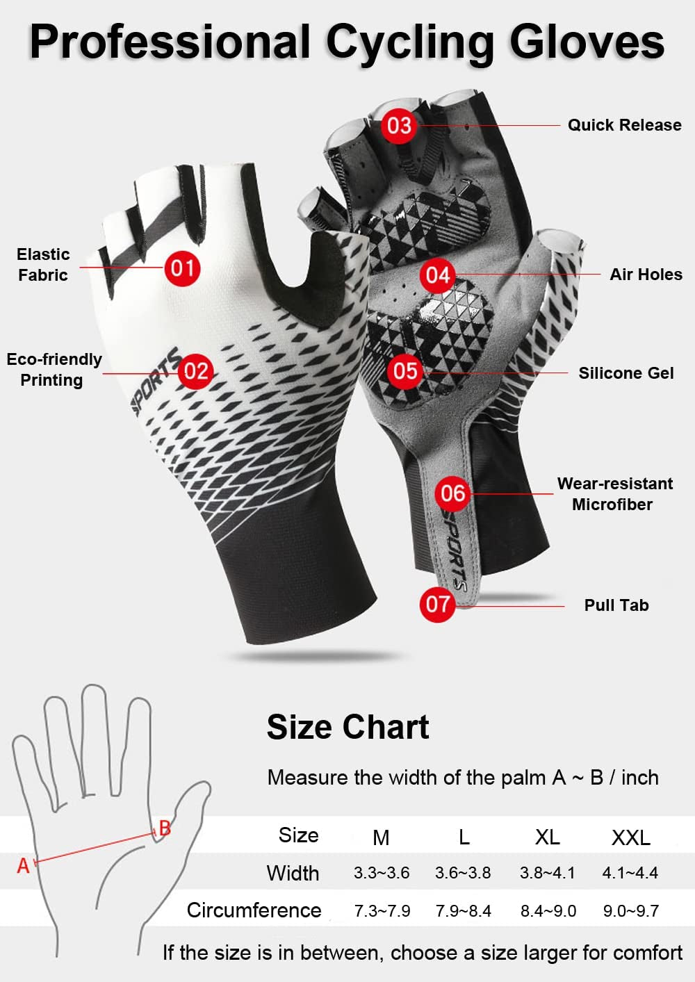  Half Finger MTB Gloves Bike Gloves for Men Cycling Mountain Bike Accessories for Men & Women