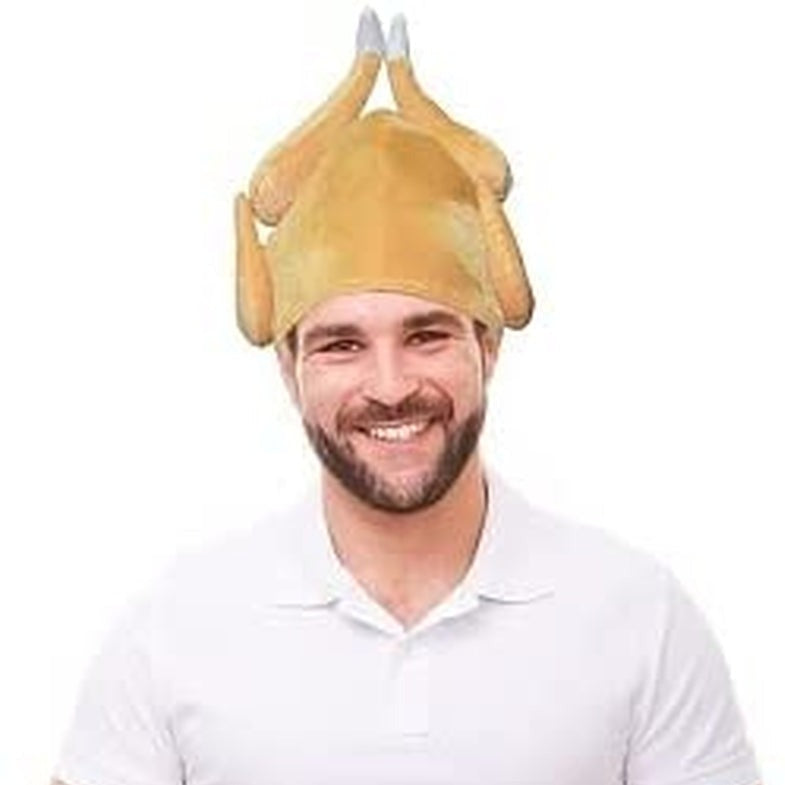 4 Pack Turkey Hats - One Size Fits Most 12'' Wide
