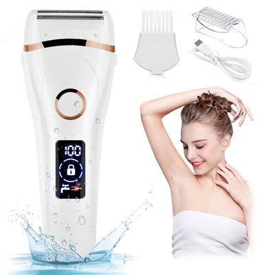 Electric Shaver for Women, 3 in 1 Rechargeable Razor, IPX6 Waterproof Hair Removal Epilator, Cordless, Wet & Dry Use