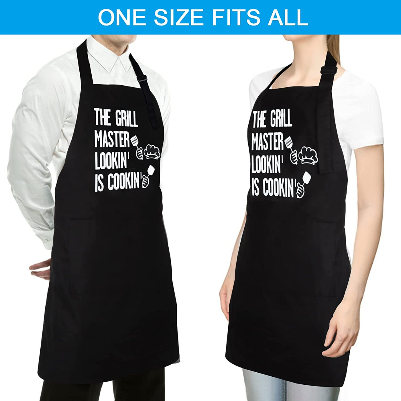 Funny Aprons for Men Customized Funny Gifts for Men, Cooking Grilling BBQ Chef Apron, Gifts for Husband, Dad