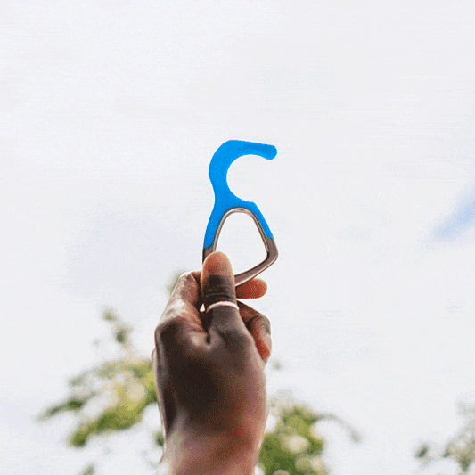 hoo(key)™  - The Only Patented Antimicrobial Silicone No-Touch Keychain Tool