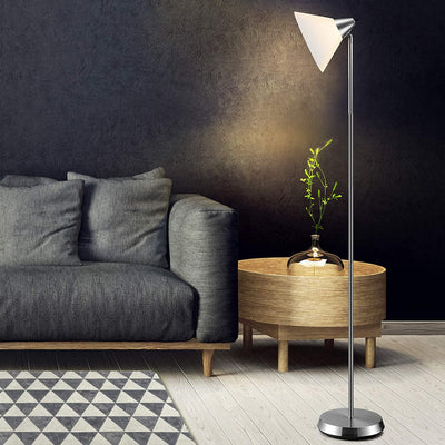 Floor Lamp With Adjustable Head And Arcylic Shade 