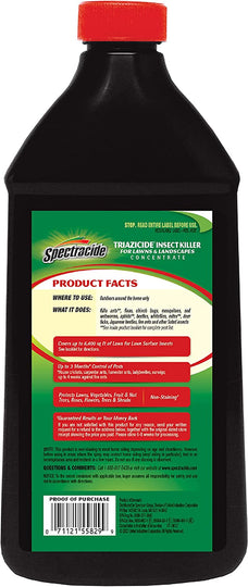 Spectracide Concentrate Triazicide Lawn & Landscapes Insect Killer, 40 oz, Black