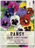 Swiss Giants Pansy Seeds for Planting (Viola wittrockiana) Single Package of 600 Seeds - Heirloom, Untreated, Attracts Monarch Butterflies