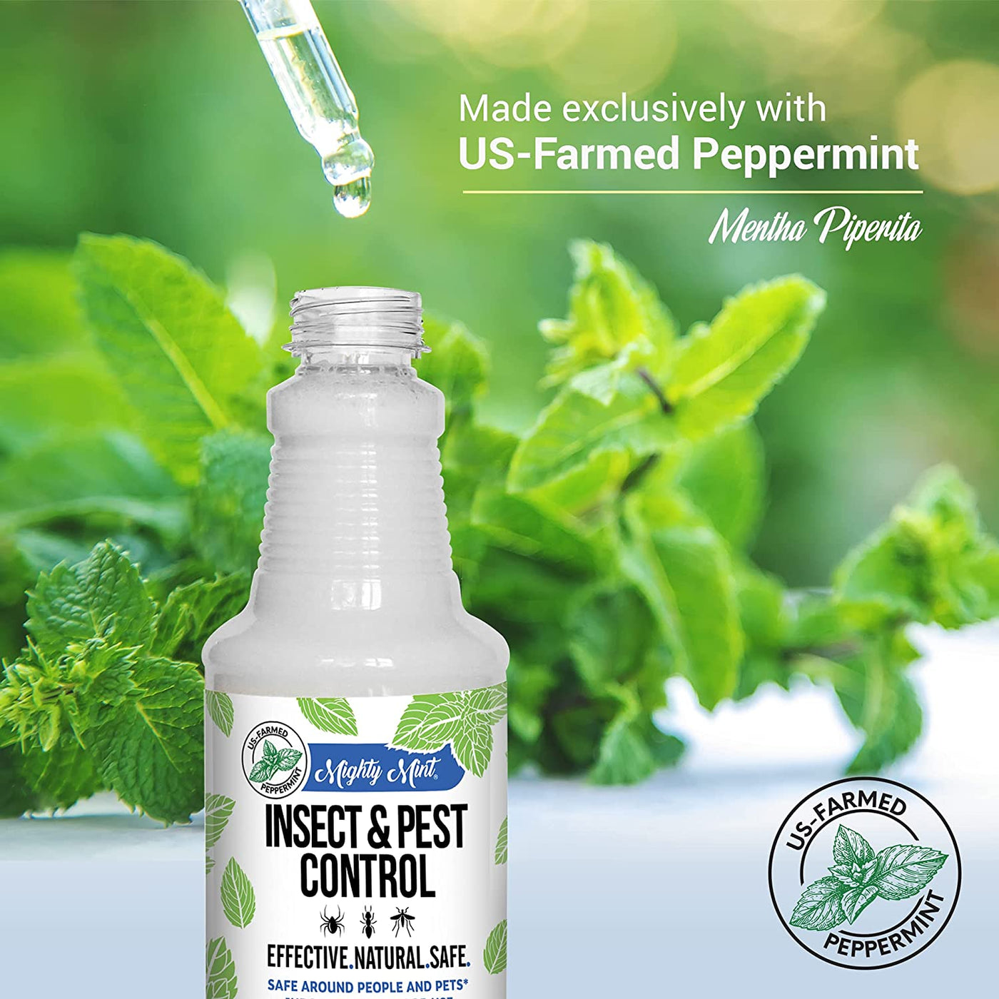 Mighty Mint - 16oz Insect and Pest Control Peppermint Oil - Natural Spray for Spiders, Ants, and More
