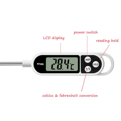 Digital Cooking Kitchen BBQ Grill Thermometer with Long Probe