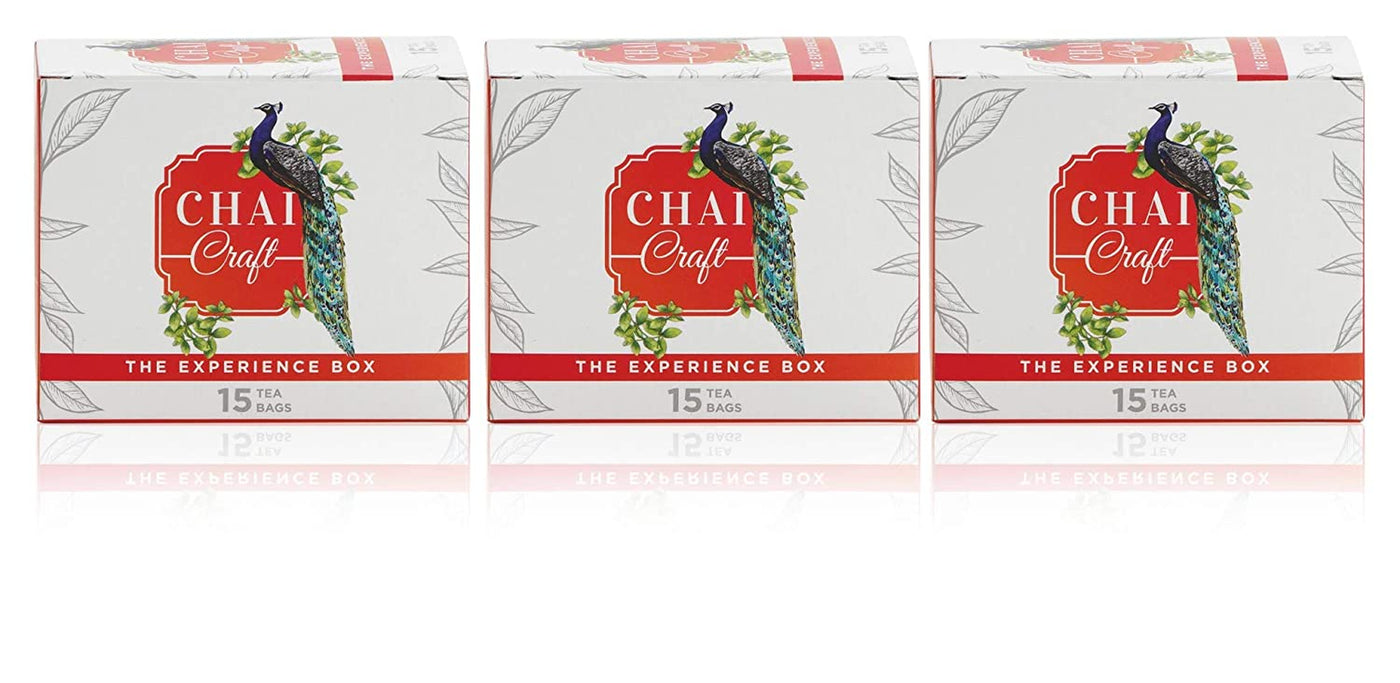 6 Assorted Flavors 45 Teabags -Chai Craft Experience Tea Box