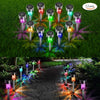 12 Pack Outdoor Solar Lights Solar Landscape Lights, Stainless Steel LED Outdoor Lighting, Waterproof Garden Lights for Walkway, Terrace, Multicolor