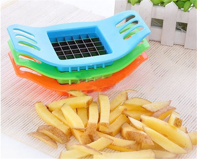 3 Pcs Stainless Steel Potato Slicer Cutter French Fries Slicers Vegetables Slicer Chopper Kitchen Gadgets