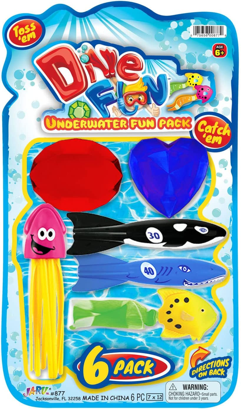 Dive Fun Crystal Gems Diving Toys (1 Pack 4 Gems)