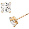 10kt Yellow Gold 5mm Square CZ Stud Earrings