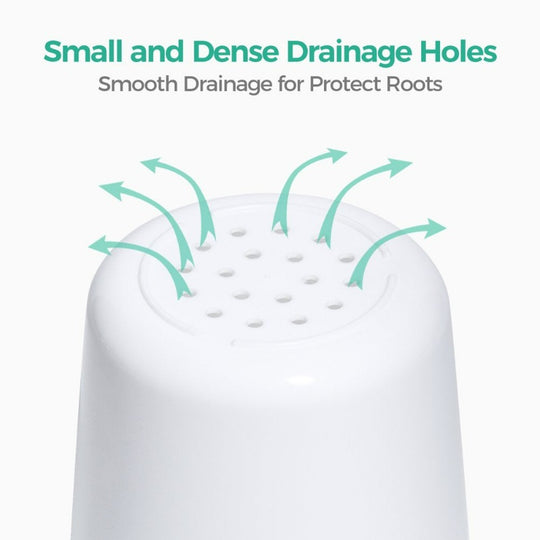 Set of 10 Four Inch White Plastic Planters 