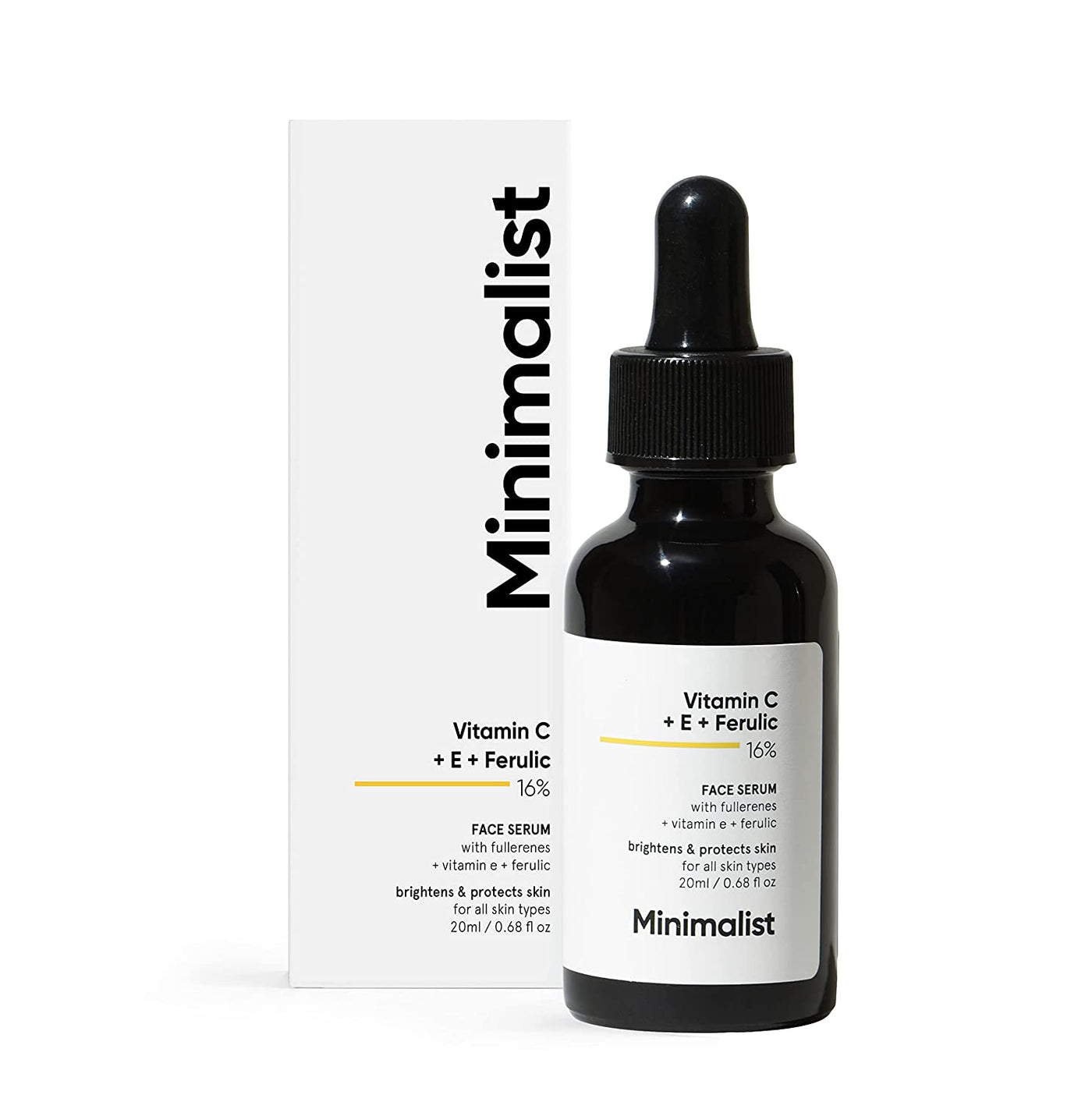 Minimalist 16% Vitamin C Serum With Vitamin E & Ferulic acid for Glowing Skin 